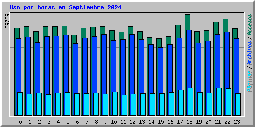 Uso por horas en Septiembre 2024